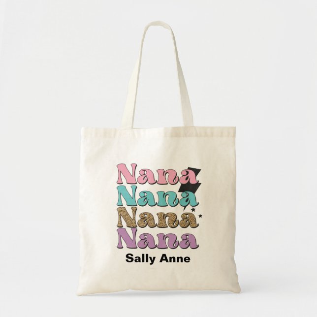 Cute Nana Typography Tote Bag (Front)