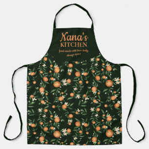 Cute nana's kitchen botanical citrus cute pattern apron