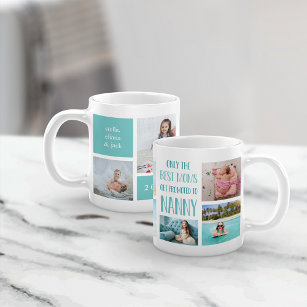 Cute Nanny Grandchildren Photo Collage Coffee Mug
