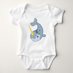 Cute Narwhal Baby Bodysuit