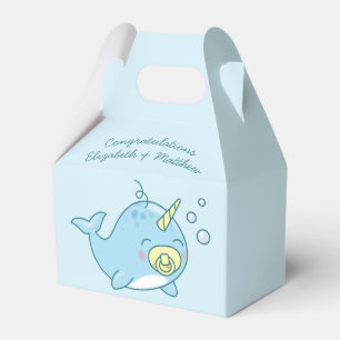 Cute Narwhal Baby Shower Kawaii Favor Box