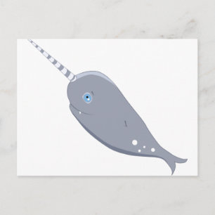 Cute Narwhal Postcard