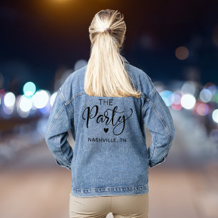 Cute Nashville Bachelorette Party Denim Jacket