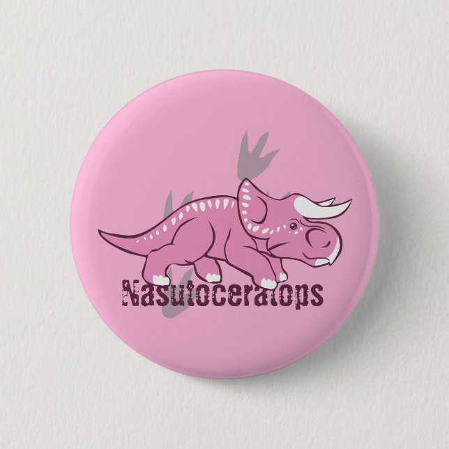 Cute Nasutoceratops 2 Inch Round Button (Front)