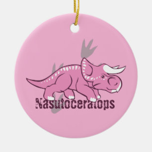Cute Nasutoceratops Ceramic Ornament