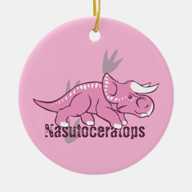 Cute Nasutoceratops Ceramic Ornament (Front)