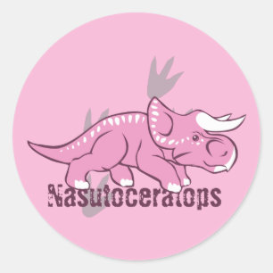 Cute Nasutoceratops Classic Round Sticker