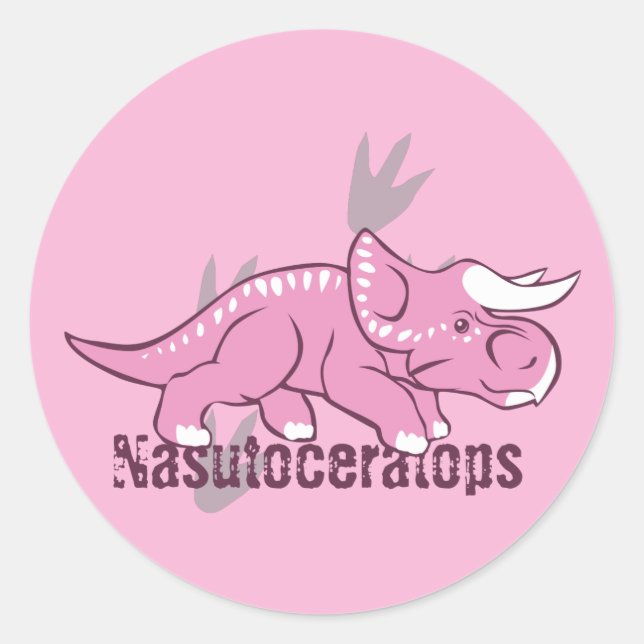 Cute Nasutoceratops Classic Round Sticker (Front)