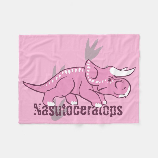 Cute Nasutoceratops Fleece Blanket (Front (Horizontal))