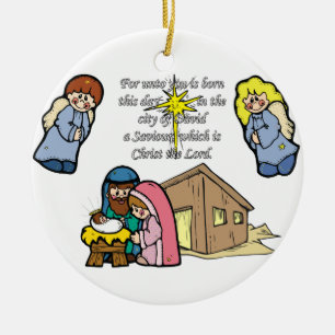 Cute Nativity Scene Ornament