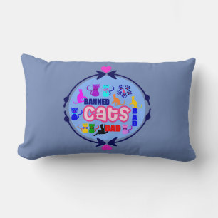 😻🐾↷❤Cute Naughty Cat Family Fabulous Lumbar Pillow