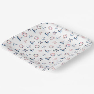 Cute Nautical and Coquette Infusion!  Paper Plate