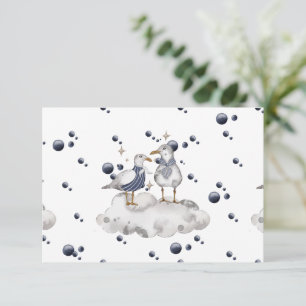 Cute Nautical Baby Shower Stationery Thank You Card