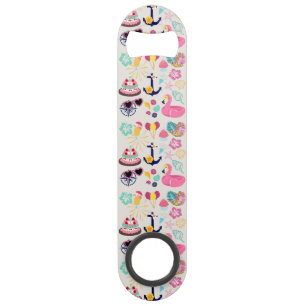 Cute Nautical Birthday Bar Key