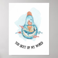 Cute Nautical Blue Whale Nursery/Bathroom Wall Art