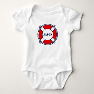 Cute nautical buoy custom baby bodysuit outfit