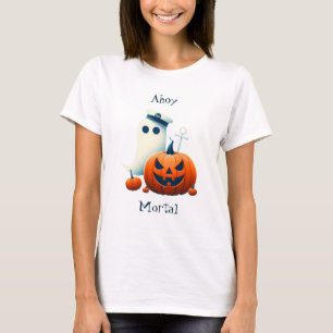 Cute, nautical/coastal Halloween ghost/pumpkins T-Shirt