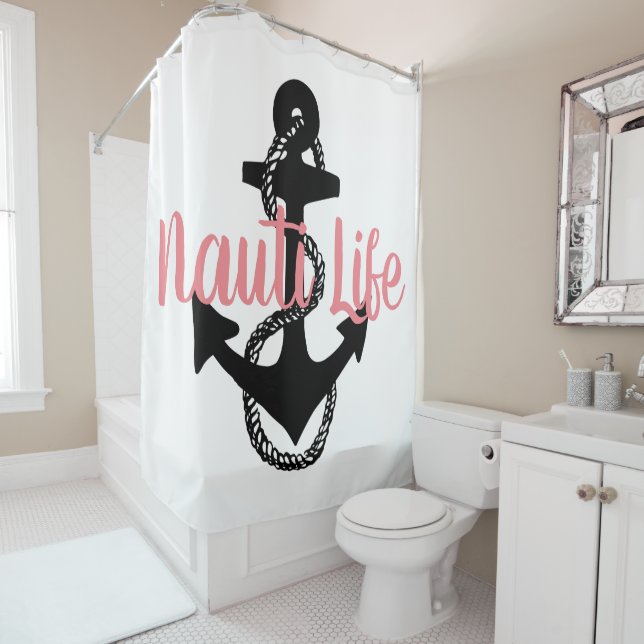 cute, nautical NAUTI LIFE script + anchor | (In Situ)