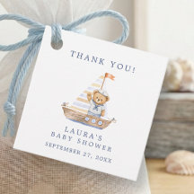  Cute Nautical Teddy Bear Baby Shower Thank You