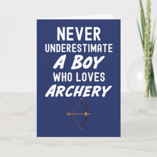 Cute Navy Blue Archery Cards For Baby Boys Archer