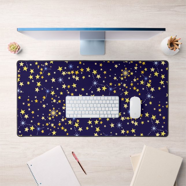 Cute Navy Blue Celestin Motif Amusant Lovely Star (Bureau 1)