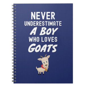 Cute Navy Blue Goat Gifts For Baby Boys Farmer  Notebook