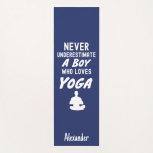 Cute Navy Blue Yoga Gifts For Baby Boys Kids Yogi Mat