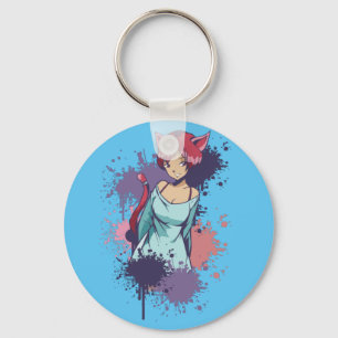 Cute Neko Girl  Keychain