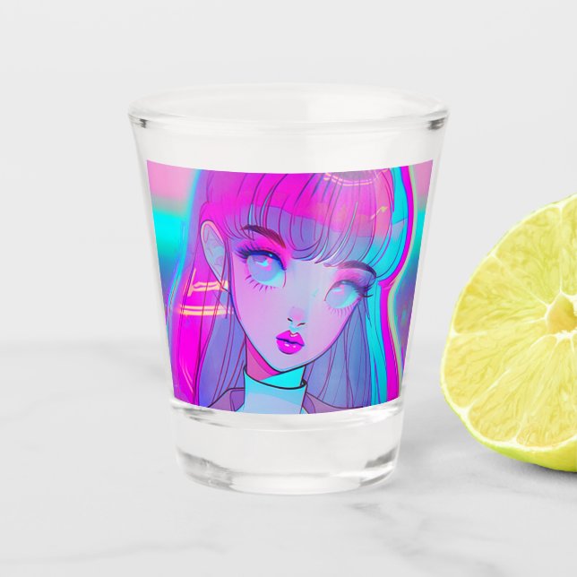 Cute Neon Anime Verre de tir (Devant)