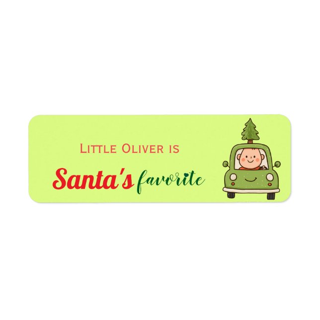 Cute Neon Baby with Farm Truck 1st Christmas  (Front)