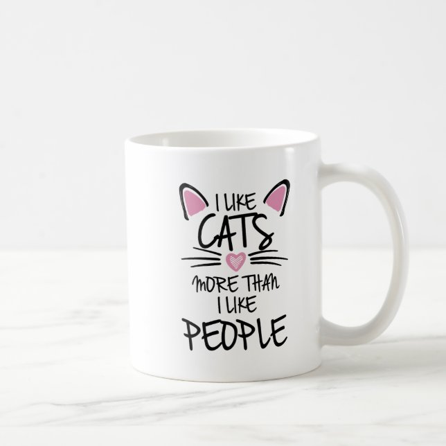 Cute Neon Chat Mug - Kawaii Glow Heart Design (Droite)