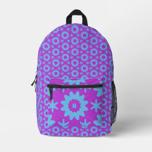 cute neon geometric pattern printed backpack