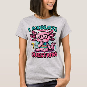 Cute Nerd Axolotl I Axolotl Questions Marks Meme T-Shirt
