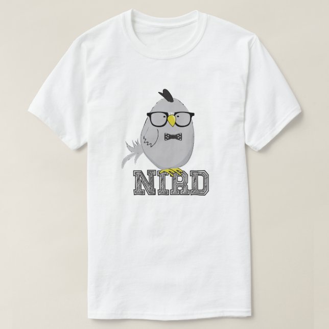 Cute Nerd Bird T-Shirt (Design Front)