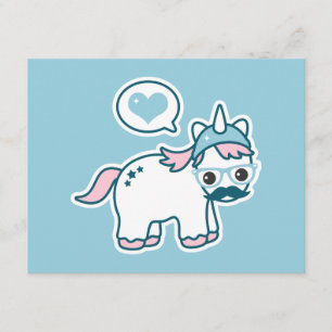 Cute Nerd Unicorn Birthday Party Invitations