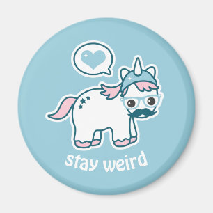 Cute Nerd Unicorn Magnet