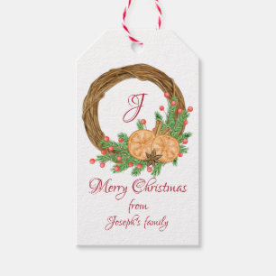 Cute nest christmas gift tags