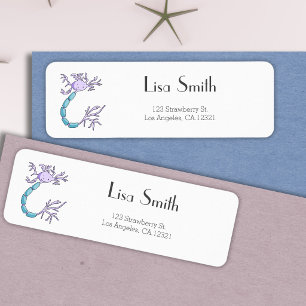 Cute Neuron Cartoon Personalized Return Address