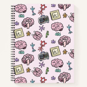 Cute Neuroscience Pattern Notebook
