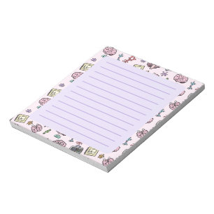 Cute Neuroscience Pattern Notepad