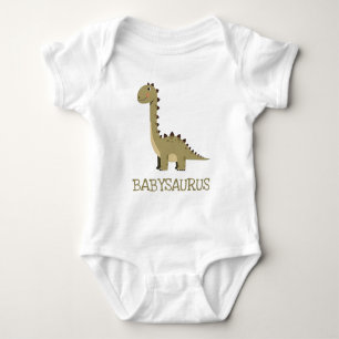 Cute Neutral Dinosaur Babysaurus Baby Bodysuit