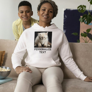 Cute Neva Masquerade Cat On Ash Custom Pet Photo Hoodie