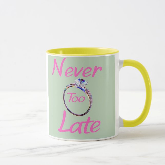 Cute Never Too Late  Mug (Right)