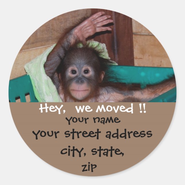 Cute New Address Wildlife Labels (Front)