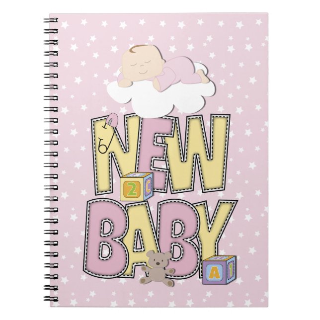 Cute New Baby Girl iPad notebook (Front)