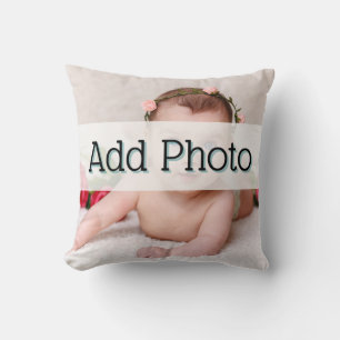 Cute New Baby Photograph photo Throw Pillow