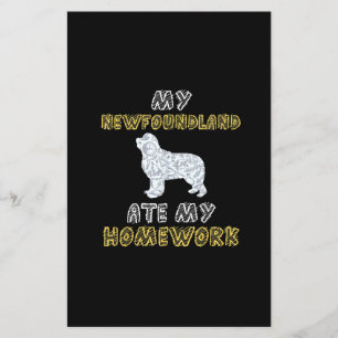 Cute Newfie   My Newfoundland Ate My Homework