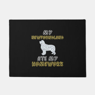 Cute Newfie   My Newfoundland Ate My Homework Doormat