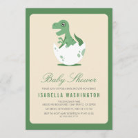 Cute Newly Hatched T.Rex in Egg Baby Shower