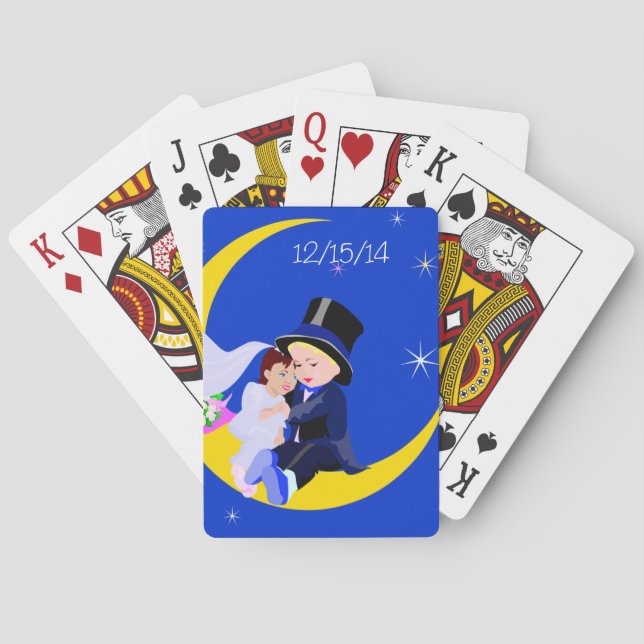 Cute Newlywed Customized Playing Cards (Back)